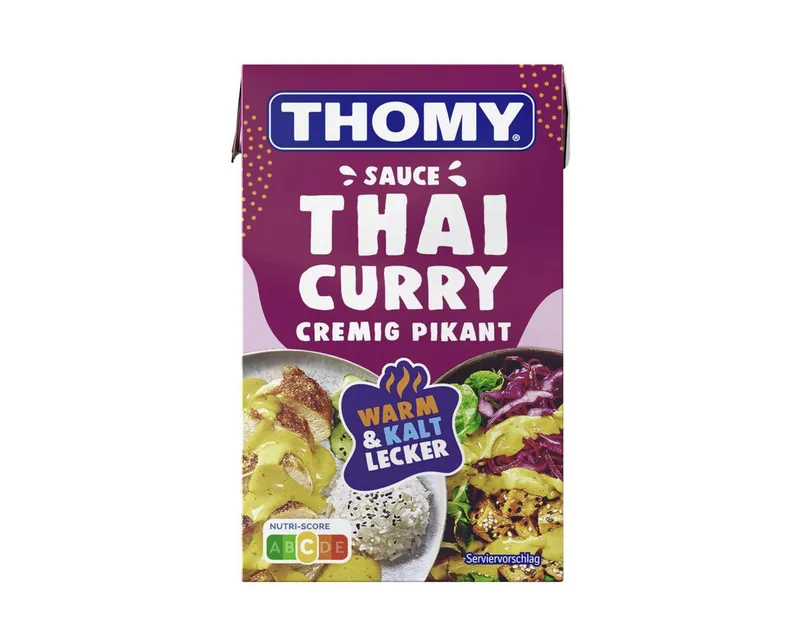 Thomy Thomy Gewürz, Thomy Les Sauces Thai Curry Style cremig-pikant Packung 250ml – Produktbild 1 von 2