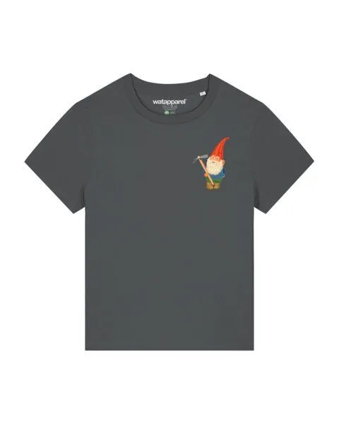watapparel watapparel T-Shirt Frauen Gartenzwerg, Anthracite, – Produktbild 1 von 3