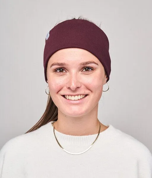 obumi obumi Stirnband Rippe Classic aus Bio Baumwolle, Burgundy, – Produktbild 1 von 4