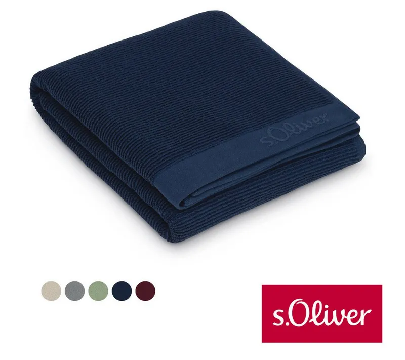 s.Oliver s.Oliver Saunatuch s. Oliver Saunatuch, Walkfrottier (1-St), weich & saugstark, Blau, – Produktbild 2 von 8