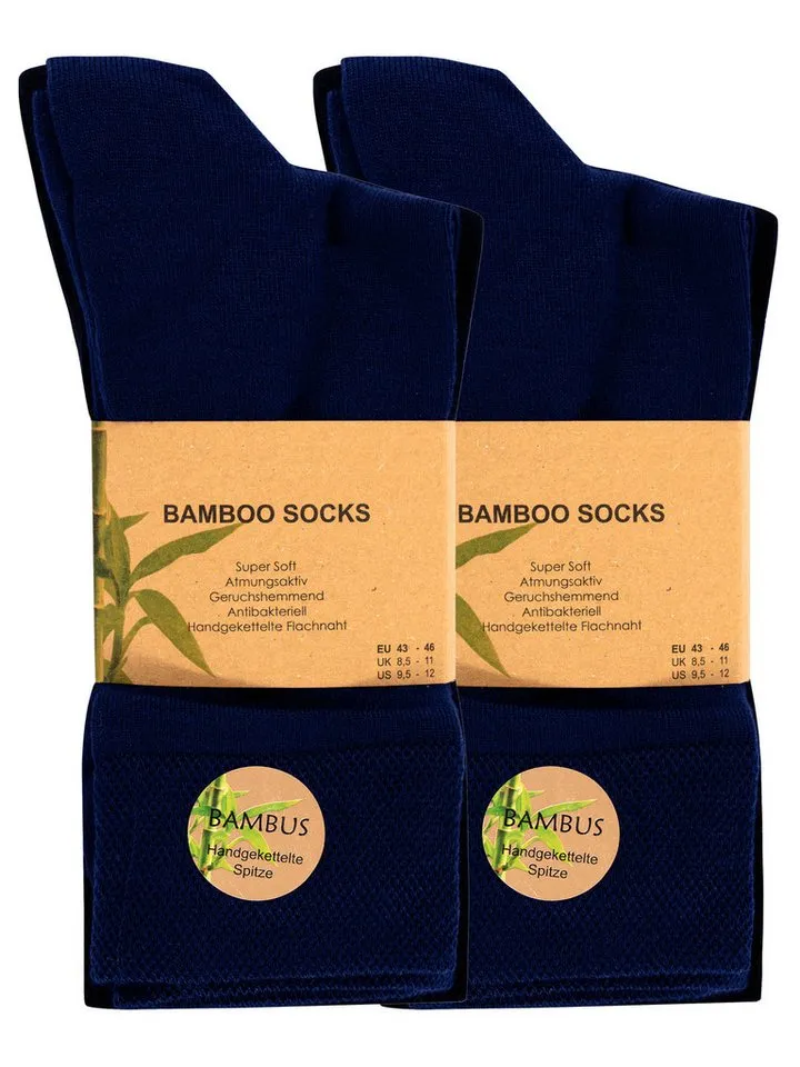 Cotton Prime® Socken Bambussocken ohne Gummibund (10-Paar) weich und atmungsaktiv durch Viskose, Schwarz, – Produktbild 2 von 4