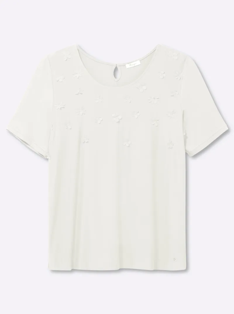 sheego Shirt ecru, Ecru, – Produktbild 1 von 2
