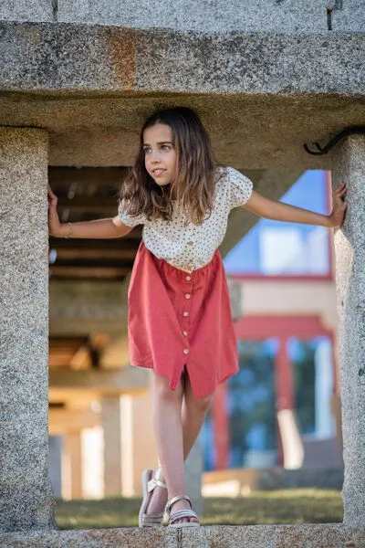 PETER JO PETER JO Kleid BStar aus Leinen, Terracotta, – Produktbild 2 von 3