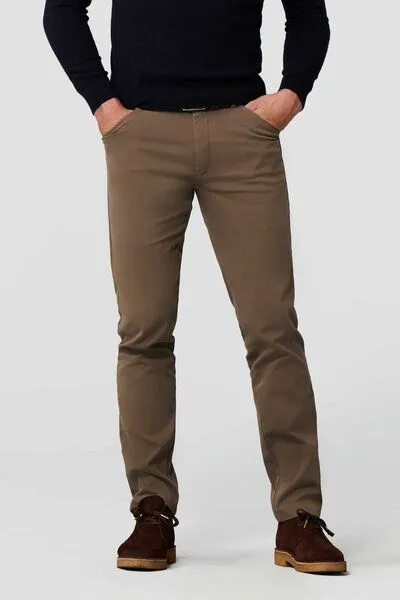 Meyer MEYER Flammé Double-Dyed Baumwoll-Chino, Braun (taupe), – Produktbild 1 von 7