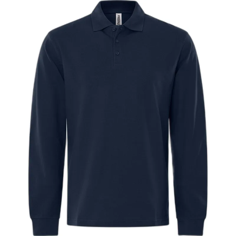 Fristads Langärmeliges Polo-Shirt Fristads 1722 PIQ, Blau, – Produktbild 1 von 1