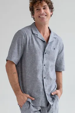 TWOTHIRDS TWOTHIRDS Herren vegan Shirt Olivera Navy Stripes – Produktbild 1 von 1