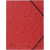 Exacompta 25 Exacompta Eckspannmappen, Colorspan-Karton, 355 g/m², DIN A4, Gummizug, rot – Produktbild 1 von 1
