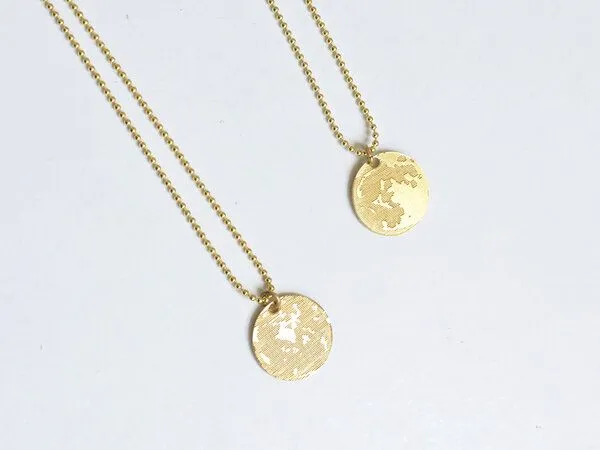 renna deluxe renna deluxe Mond Kette Gold – beidseitiges Motiv, Gold, – Produktbild 2 von 4