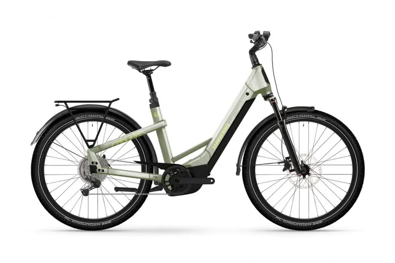 YAKUN X10 LOW E-Bike 800Wh Akku 10-Gang Shimano Deore Tiefeinstieg - Ivory Green - E-Mountain Bike – Produktbild 1 von 1
