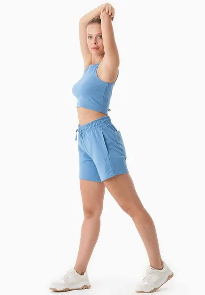 ORGANICATION ORGANICATION SABBRINA | Leichte Sweatshorts aus Bio-Baumwolle, Blue fog, – Produktbild 1 von 4