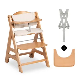 Hauck Beta+ Evolutionärer Hochstuhl mit Kissen und Tablett - Natural – Produktbild 1 von 1