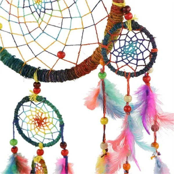 Just Be Just Be Hanf Traumfänger, groß, Regenbogen, – Produktbild 3 von 3