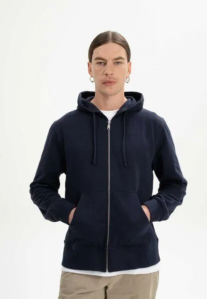 MELA Hoodiejacke mit Reißverschluss DEVADAS | von MELA | Fairtrade & GOTS zertifiziert, Navy, – Produktbild 1 von 4
