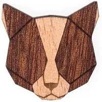 BeWooden BeWooden Brosche aus Holz - Rote Katze | Mode Schmuck – Produktbild 1 von 1