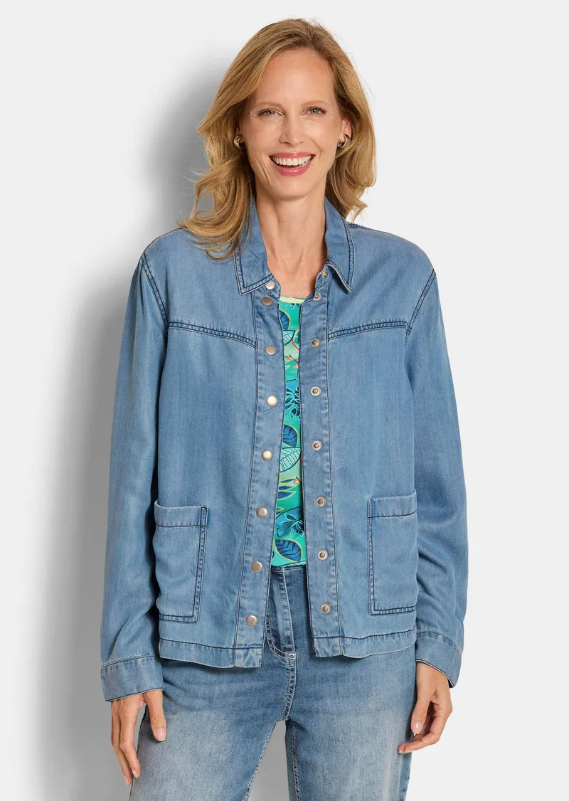 Goldner Hemdjacke im Denim-Look - hellblau - Gr. 42 von Goldner Fashion, Blau, – Produktbild 1 von 3