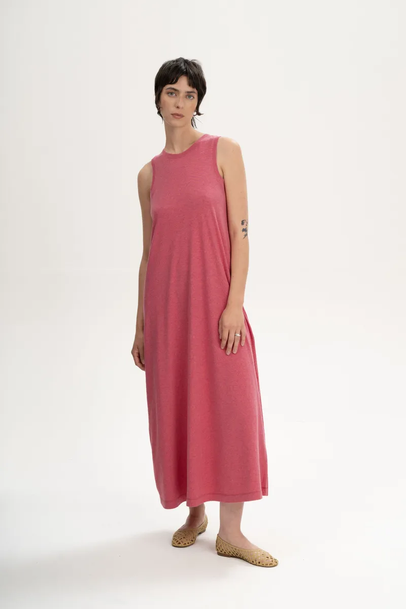 MELA MELA Damen vegan Maxikleid Mahika Blossom Melange, Rosa, – Produktbild 2 von 2