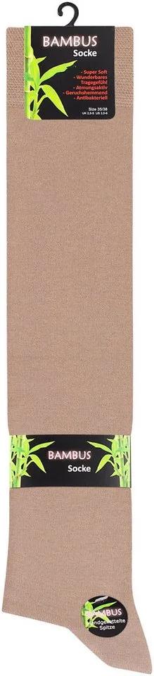 Vincent Creation® Kniestrümpfe (4-Paar) mit handgekettelter Spitze, Beige|braun, – Produktbild 2 von 4