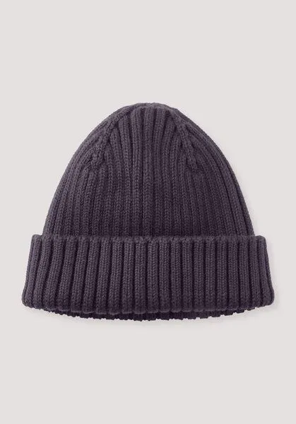 hessnatur hessnatur Strickmütze aus reiner Bio-Baumwolle, Dunkle traube, – Produktbild 1 von 2