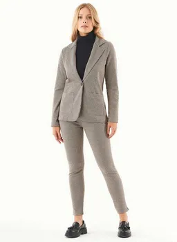 ORGANICATION ORGANICATION Blazer aus Bio-Baumwolle-Mix mit Hahnentrittmuster – Produktbild 1 von 1