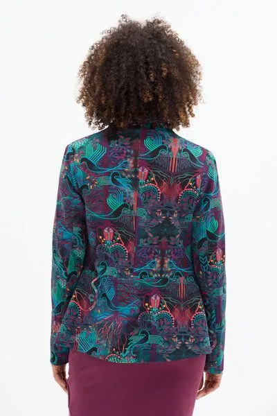 KOKOworld KOKOworld Damen Blazer TICA aus OEKO-TEX Standard 100 Bio-Baumwolle, Mehrfarbig (amanay), – Produktbild 3 von 4
