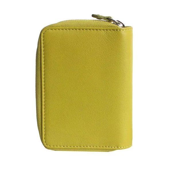 Vargu Vargu Echtleder Geldbörse VINEM 1-A mono, Lime green, – Produktbild 4 von 4