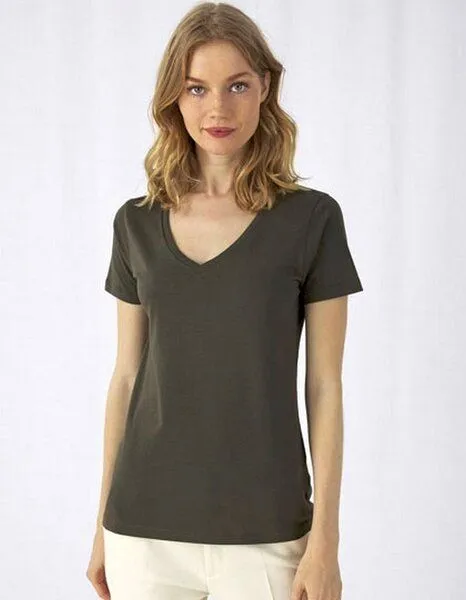 B&C Collection B&C Collection Inspire V-Ausschnitt T-Shirt Damen 140 gr /m² bis Größe 2XL, Navy, – Produktbild 3 von 3