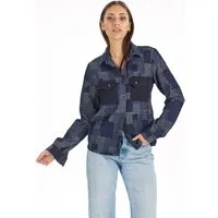 KOMODO KOMODO Damen vegan Overshirt Stella Aus Handgefertigtem Denim, Blau, – Produktbild 1 von 1