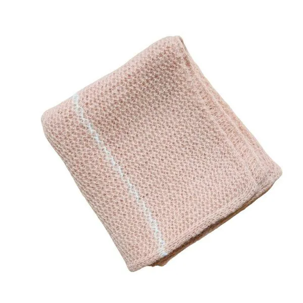 HeritageModa HeritageModa Handgestrickter Unisex Alpaka-Schal, Rosa, – Produktbild 1 von 5