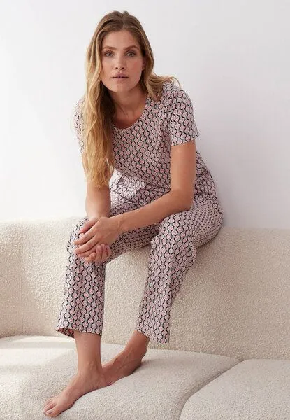 LANA Organic LANA Organic Pyjamahose, Modell Juna, Sirius dusty rose, – Produktbild 1 von 4