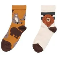 Walkiddy Kinder Socken Baby Bears Naturtöne – Walkiddy, GOTS Bio-Baumwolle, weiche nahtarme Strümpfe für empfindliche Kinderfüße, Alltag & Geschenk – Produktbild 1 von 1