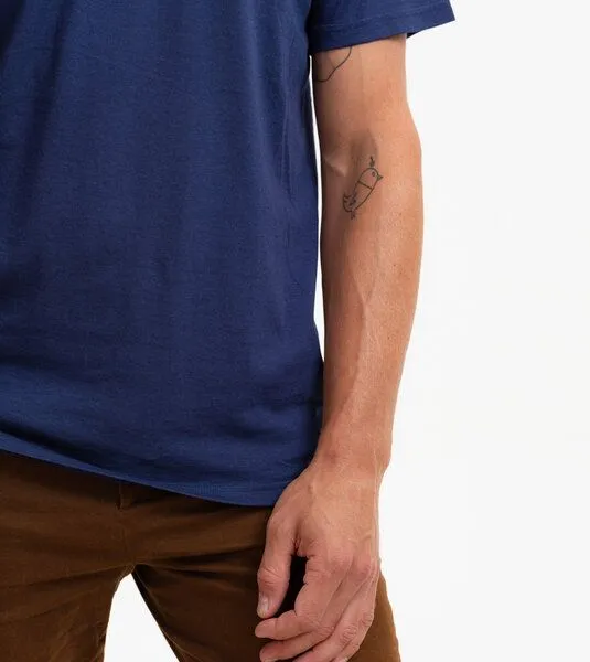 Gary Mash GARY MASH Basic Herrenshirt aus TENCEL Modal Mix, Dunkelblau, – Produktbild 4 von 4