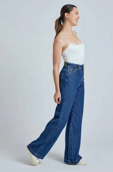 Flax and Loom Flax and Loom Wide Leg Jeans Modell: Etta, Blue, – Produktbild 2 von 3