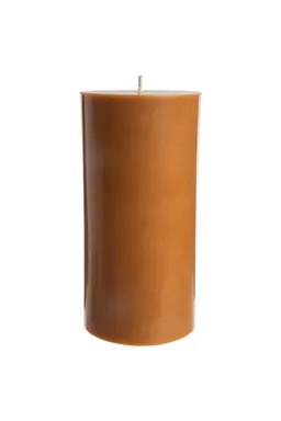 Tranquillo Handgearbeitete Stumpenkerze GLUMI orange, Ø 7,5 x 15 cm - orange – Produktbild 1 von 1