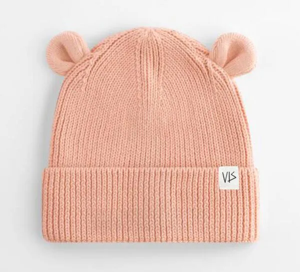 vis wear vis wear Bear Organic Baby Mütze, Rose, – Produktbild 1 von 2