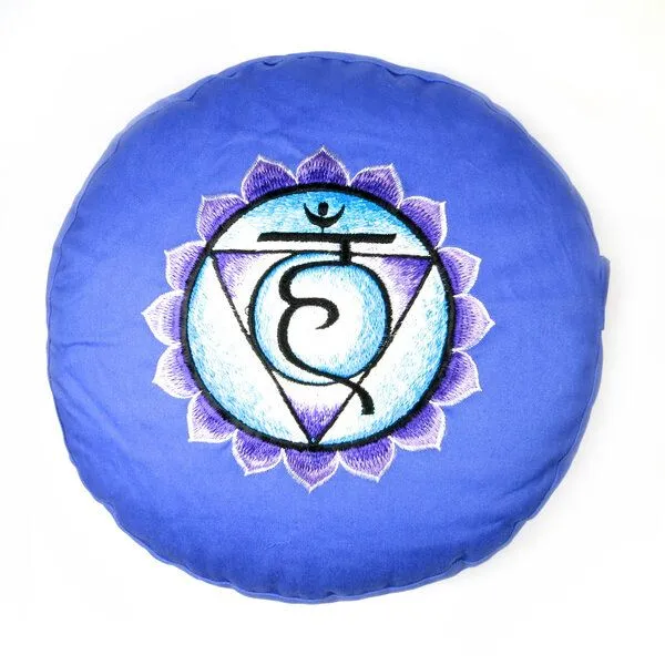 Just Be Just Be Chakra Meditations- und Yogakissen, rund, Blau, – Produktbild 1 von 3