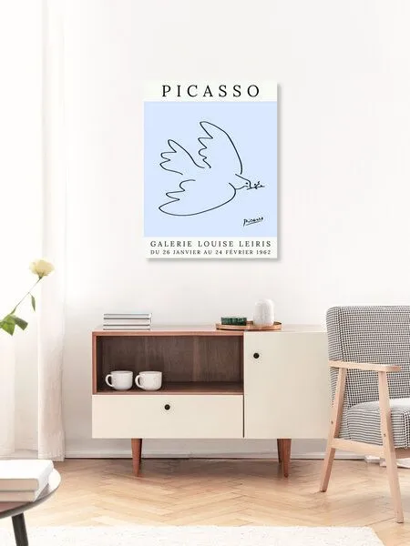 Photocircle Photocircle Poster / Leinwandbild - Picasso Taube – blau – Produktbild 3 von 4