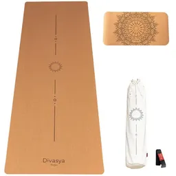 Divasya Divasya Yoga-Support-Set: Kork-Yogamatte & Yoga-Pad – Produktbild 1 von 1