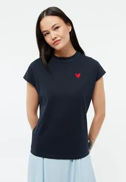 Givn Berlin Givn Berlin T-Shirt GBLAILA (HEART) aus Bio-Baumwolle mit Stickerei – Produktbild 1 von 1