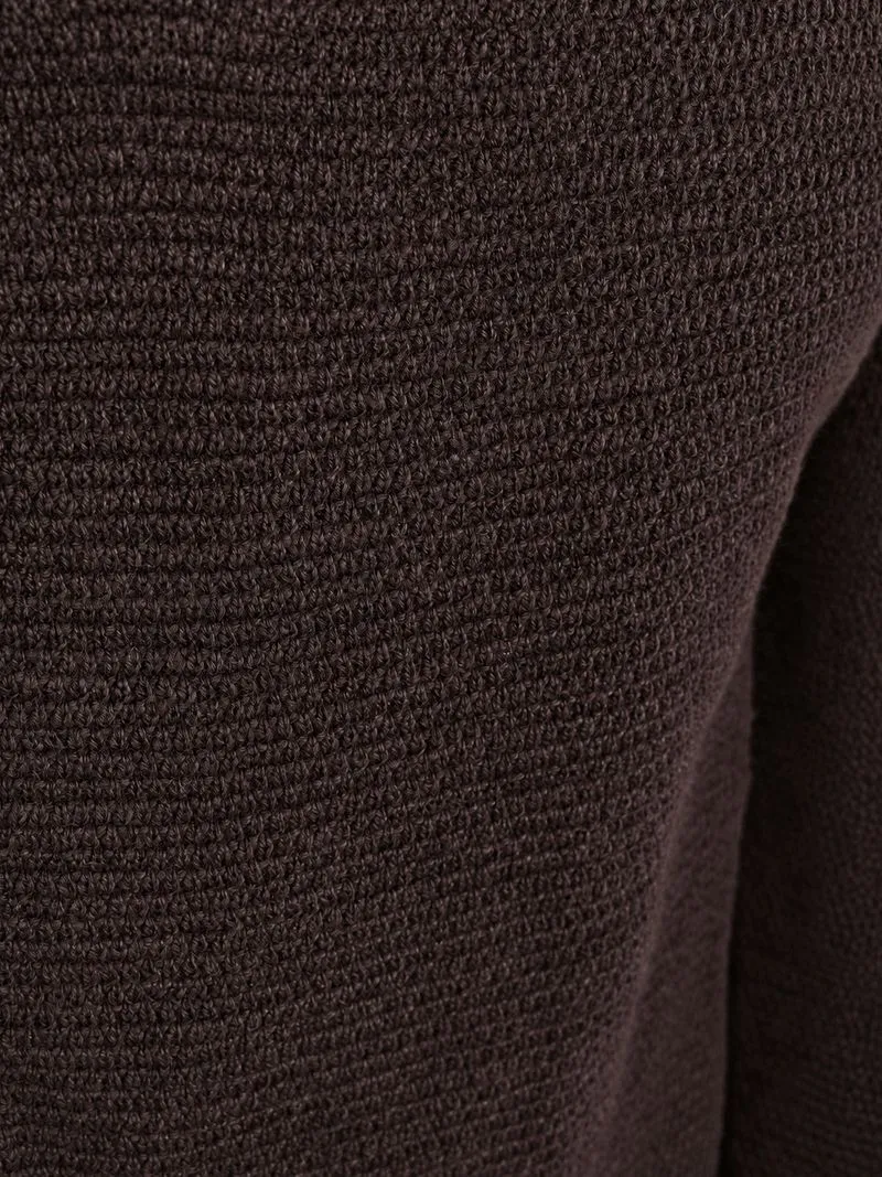 Profuomo Profuomo Half Zip Pullover Struktur Braun - Größe M, Braun, – Produktbild 2 von 3