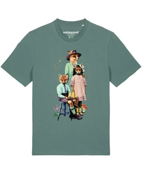 watapparel watapparel T-Shirt Unisex Fancy Fox, Green bay, – Produktbild 1 von 4