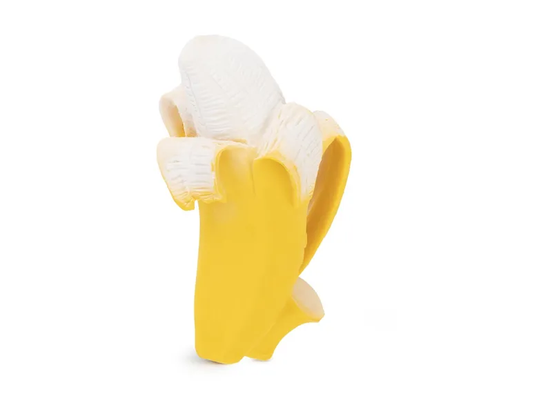 Oli & Carol Oli & Carol Baby Greifling und Beißring Naturkautschuk Ana Banana 14,5 x 8,5 x 2,7 cm, Gelb, – Produktbild 2 von 2