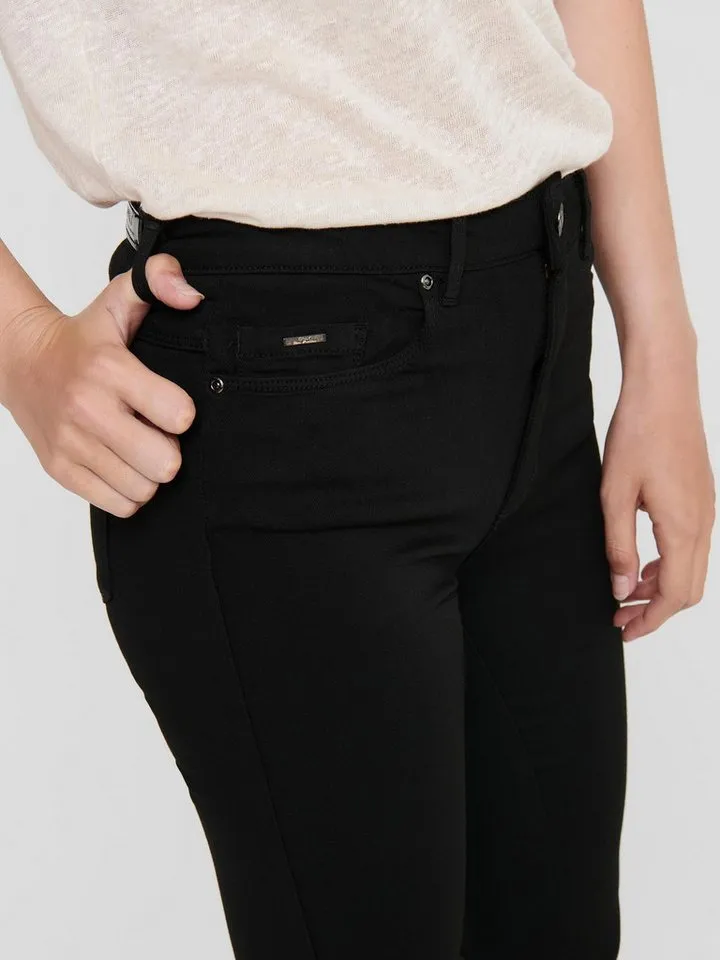 Only Only Skinny-fit-Jeans Skinny Fit Jeans High Waist Stretch für Damen TENCEL™ Modal nachhaltig unifarben elastisch Reißverschluss, Schwarz, – Produktbild 5 von 5