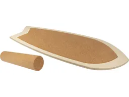Balance Board "Surfer" mit Korkrolle, inkl. 1-farbiger beidseitiger Lasergravur – Produktbild 1 von 1