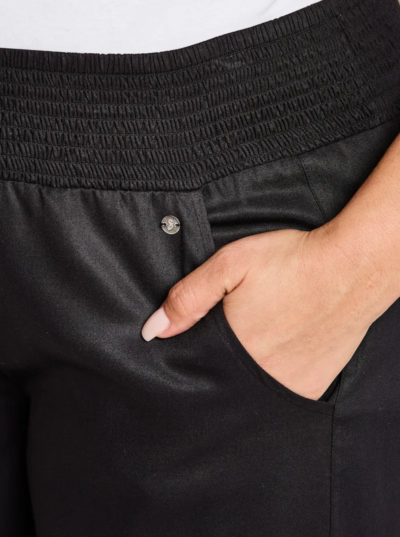 sheego Schlupfhose schwarz, Schwarz, – Produktbild 1 von 2