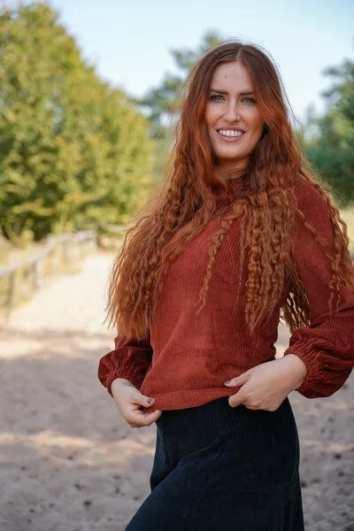 Vivien Joy Vivien Joy langer Cordpullover Marleen, Sienna (rot), – Produktbild 3 von 4