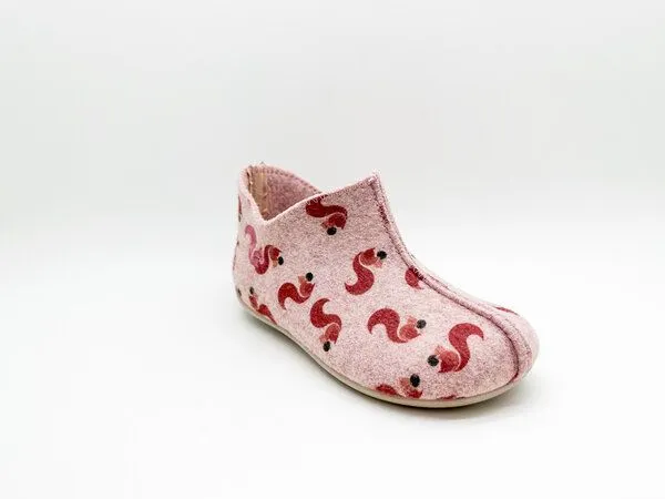 thies Veganer Kids Squirrel Slipper Boot "thies ® PET" aus recycelten Flaschen, fair produziert, Rose (rosa), – Produktbild 3 von 4