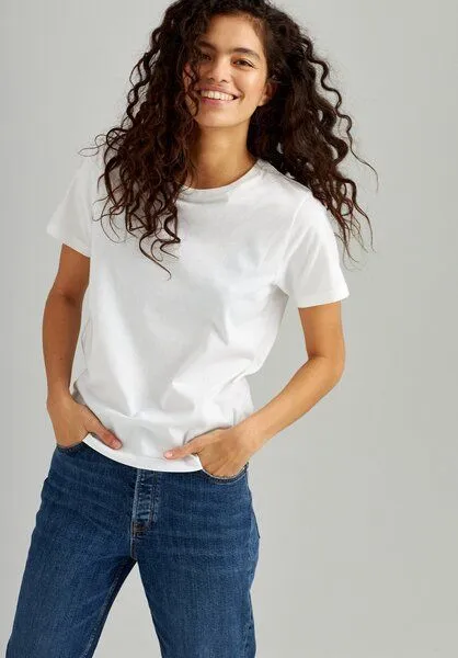 THOKKTHOKK ThokkThokk Damen T-Shirt TT85 unifarben aus Bio-Baumwolle, White (weiß), – Produktbild 1 von 4