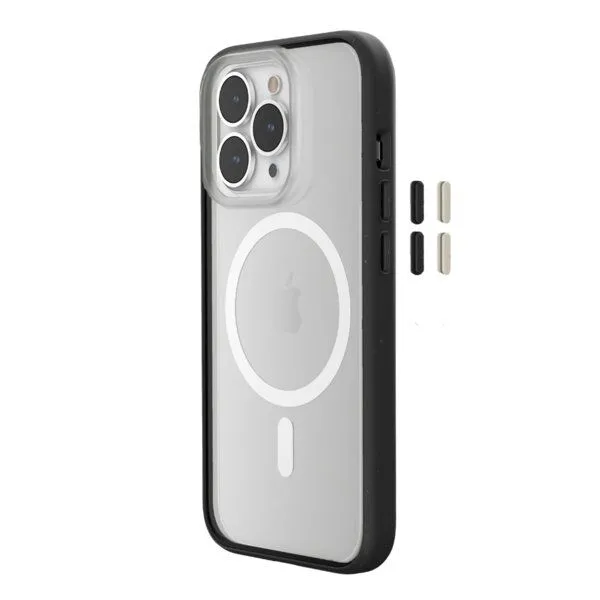 Woodcessories Woodcessories - Clear Case MagSafe - Durchsichtige iPhone Handyhülle mit Magnet - nachhaltig, Schwarz/klar, – Produktbild 1 von 4