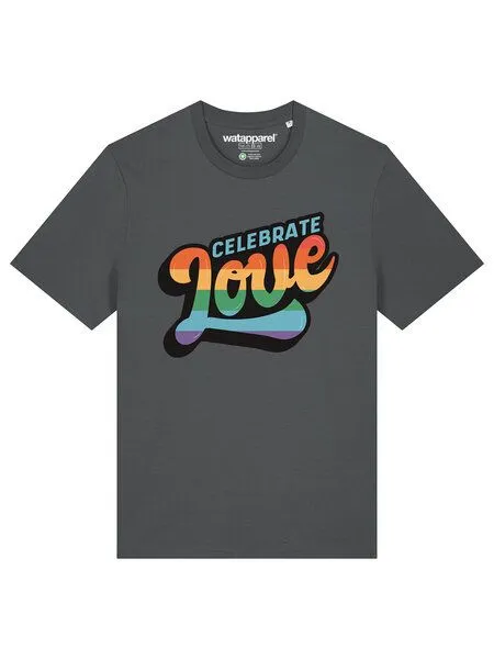 watapparel watapparel T-Shirt Unisex Celebrate Love, Anthracite, – Produktbild 2 von 3