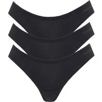 ORGANICATION ORGANICATION KAVINN | Tanga aus Bio-Baumwolle und TENCEL Modal im 3er-Pack, Black, – Produktbild 1 von 1